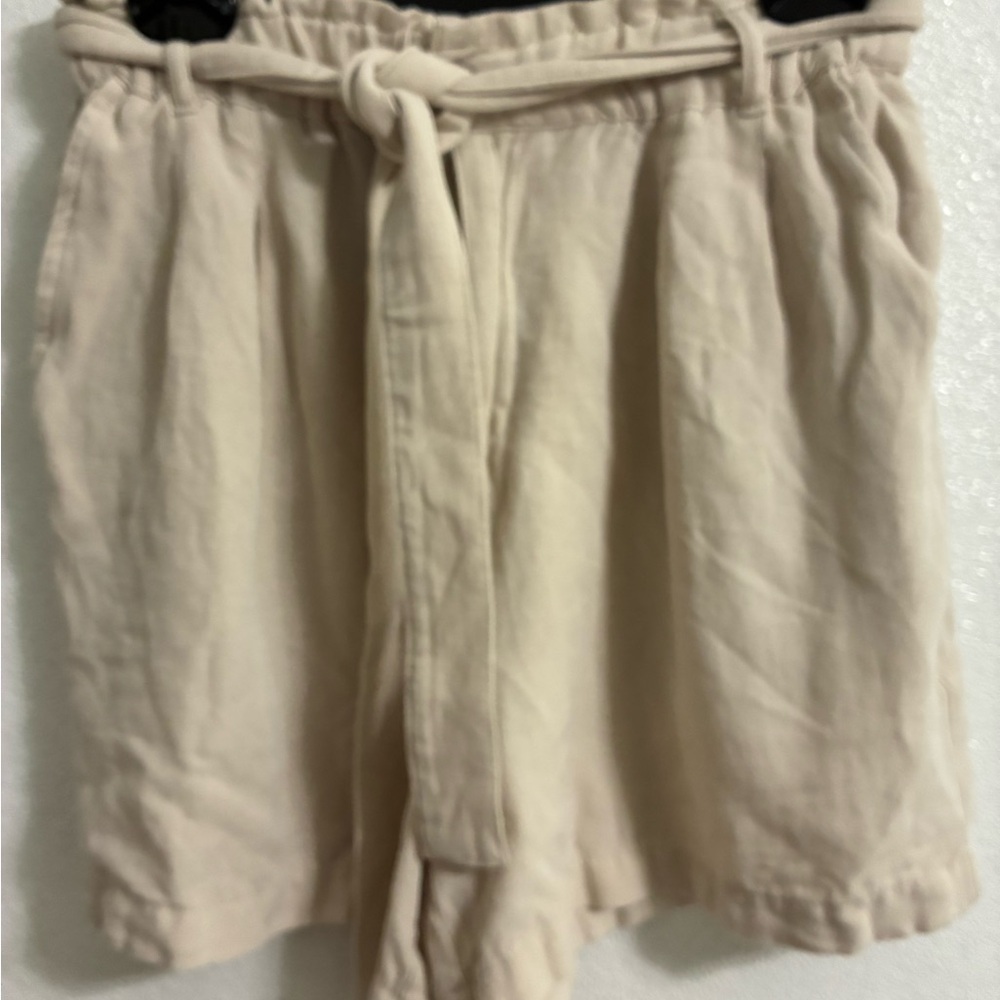 LCW Casual khaki elastic waist belted shorts 8